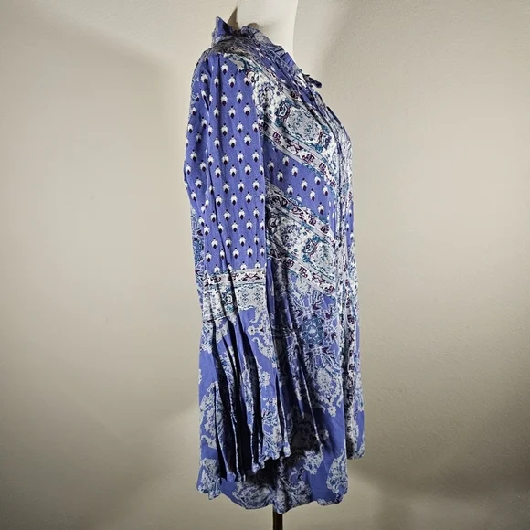 Free People Magic Mystery Tunic Bell Sleeve Top S - Picture 6 of 10